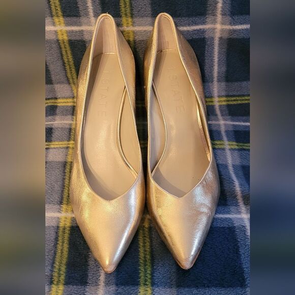 1. STATE size 8 womens silver metallic soft chunky heel - Picture 3 of 7